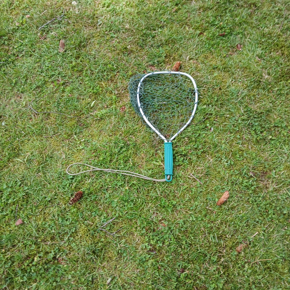 Green and Silver Fishing Net